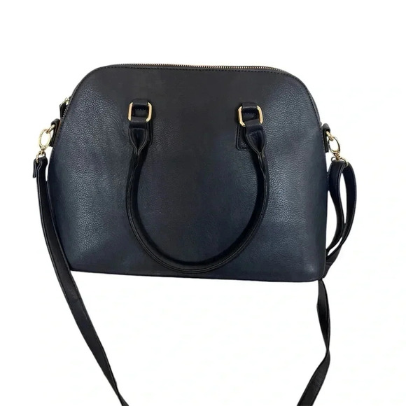 K studio structure brown tan and blue medium handbag with shoulder strap - Picture 2 of 5